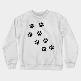 Animal footprint - black Crewneck Sweatshirt